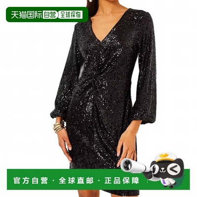 自营lilly pulitzerEstrella Sequin Dress In Noir - noir 美国
