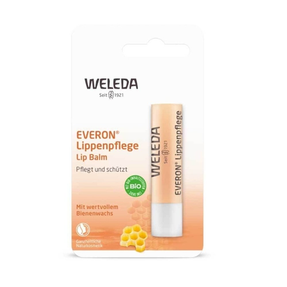 欧洲直邮德国Weleda维蕾德润唇膏4g玫瑰乳木果嘴唇护理滋润防干裂