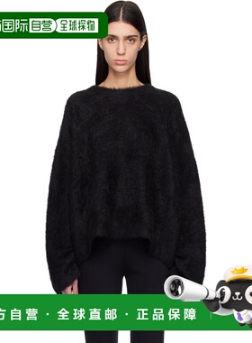 香港直邮toteme 女士 黑色 Boxy Alpaca Knit 毛衣 244WRT873YA01