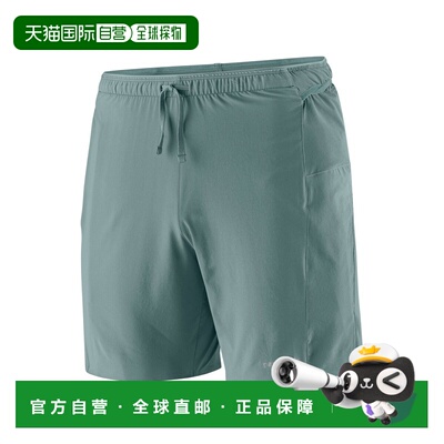 自营欧洲直邮Patagonia Strider Pro男士蓝色聚酯纤维跑步短裤