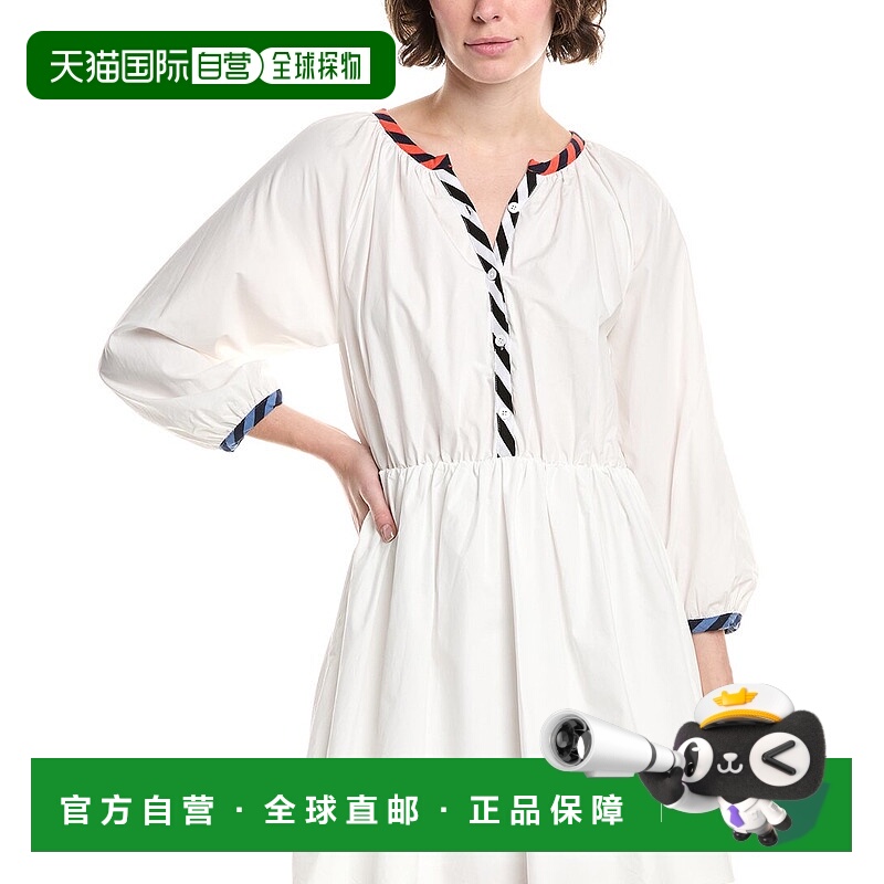 自营 endless rose无尽玫瑰府绸衬衫连衣裙-白色 美国奥莱直发