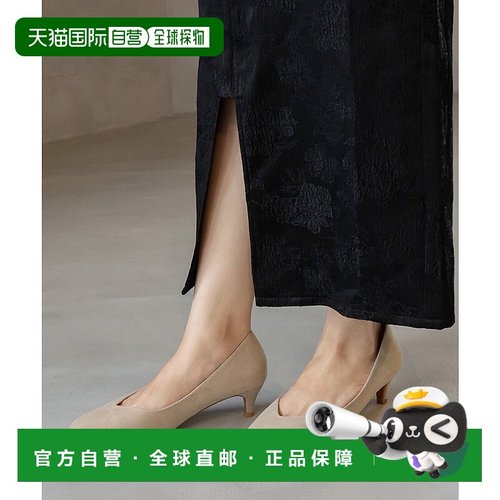 日本直邮RANDA V领美脚便步高跟鞋RA041BW12436 [XXXX] 黑色单鞋