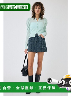 日本直邮MOUSSY 牛仔迷你短裙 [MO1164EW034712] 蓝色半身裙a字裙