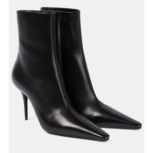 圣罗兰 女士 Ashley 潮奢 皮质短靴 Laurent 001124 Saint