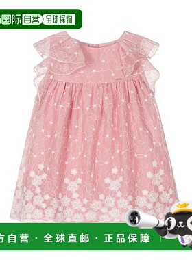 自营 Mayoral 荷叶边褶饰连衣裙 - 粉色 美国奥莱直发