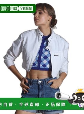 members only女士迷你短款机车夹克 - 白色 【美国奥莱】直发