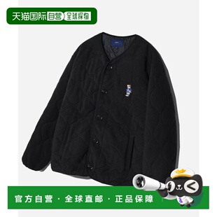 EMBORIDERY FLEECE DAN QUILTING JACKE COLLARLESS 韩国直邮YALE