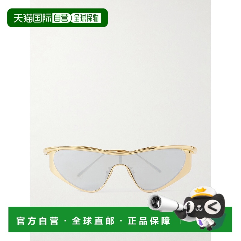 1h可退 香港直邮潮奢 LOEWE 罗意威 女士 猫眼镀金太阳眼镜 LW401