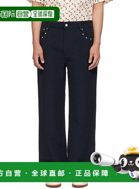 1h可退 香港直邮潮奢 valentino 华伦天奴 男士 黑色铆钉长裤 7V3