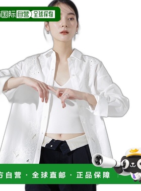 1h可退 日本直邮nano・universe 女士刺绣花边 oversize衬衫 66951