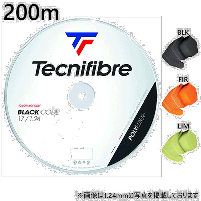 日本直邮200m Technifibre 男士女士黑绳代码网球装备卷肠线 tecn