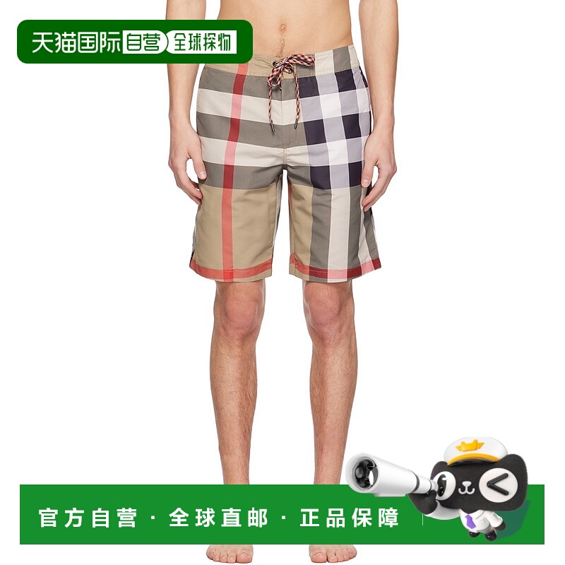 1h可退 香港直邮潮奢 Burberry 巴宝莉 男士 驼色 Exaggerated Ch