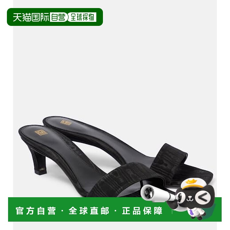 1h可退 香港直邮TOTÊME 女士 Moire 凉拖 black黑色 舒适时尚