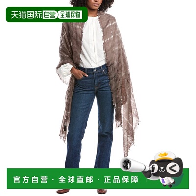 自营forteforteForte Cashmere Open Weave Shawl - brown 美国奥