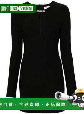 1h可退 香港直邮Blumarine 蓝色情人 女士 黑色羊毛混纺连衣裙 2A