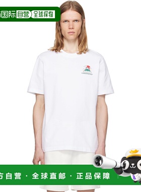 香港直邮Casablanca 男士 白色 Montagne Ondulee T 恤 MPF25JTS0