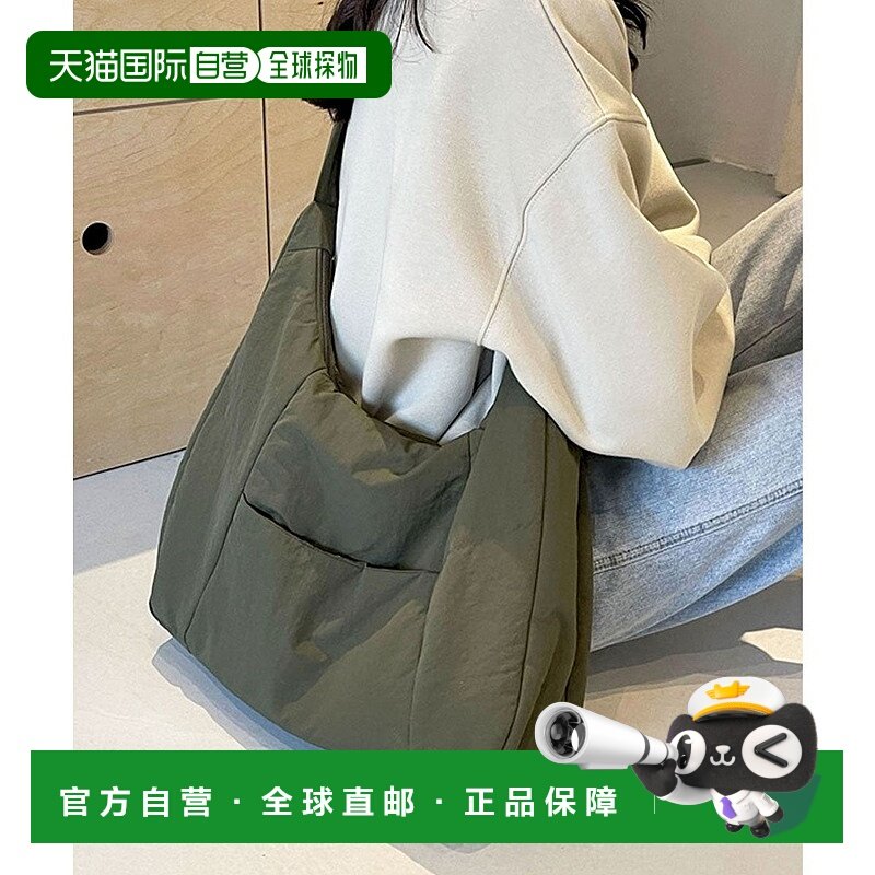 日本直邮florge 轻便可收纳A4的圆形尼龙肩背包 FL8218AW009324