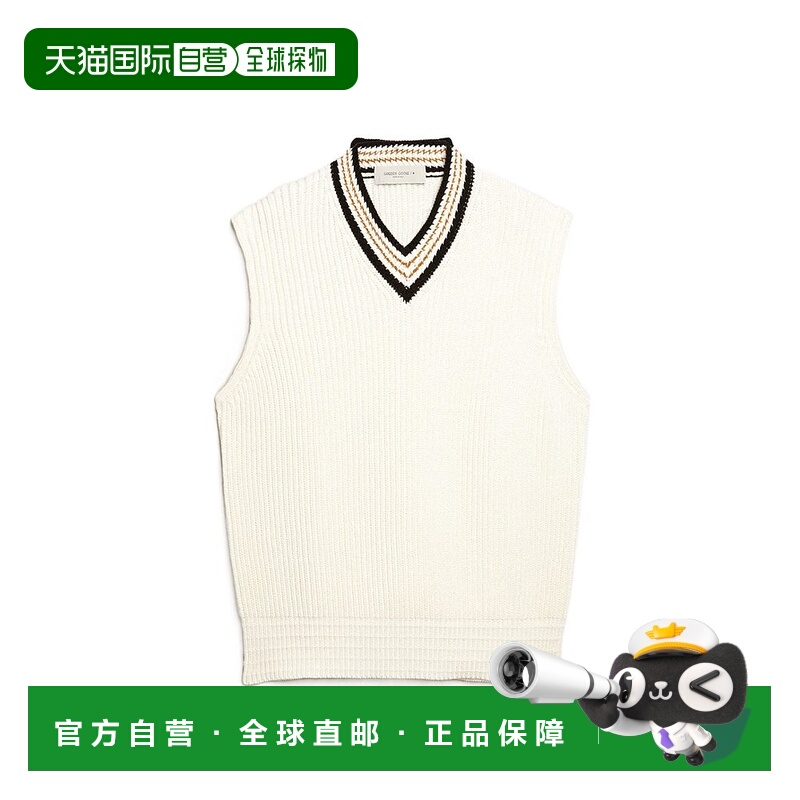 香港直邮Golden Goose Deluxe Brand 棉纱V领背心 GMP01343.P0009