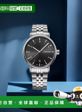 自营Wenger Swiss Army 男式 01.1731.120 都市经典黑色表盘手表