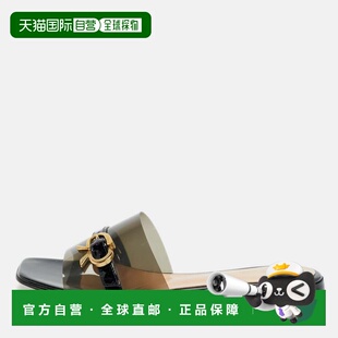 自营Gianvito Rossi Black Pvc And Patent Leather Gemini Flat