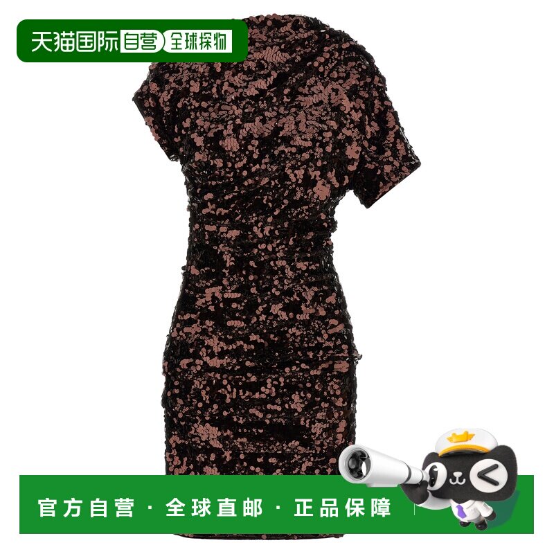 香港直邮GANNI 女士连衣裙 A1030201ZWX SS2026 棕色 Brown Sequi