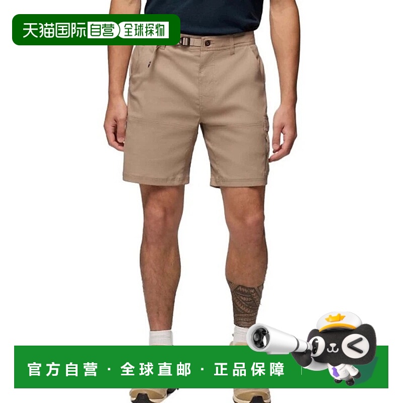 自营prAna Stretch Zion Cargo Shorts Mens Sandbar Flat Front