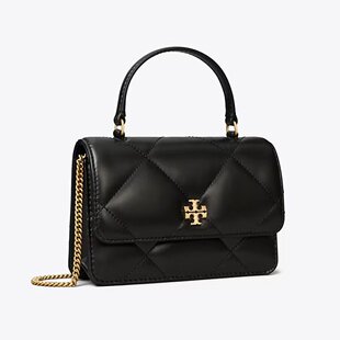香港直邮TORY BURCH汤丽柏琦Kira女款菱格纹牛皮革单肩斜挎手提包
