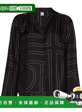 1h可退 香港直邮toteme 女士 TOTEME PRE 黑色衬衫 213755707925