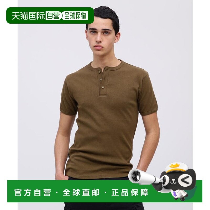 日本直邮AVIREX DAILY RIB S/S HENLEY NECK T-SHIRT 短袖T恤 [AV