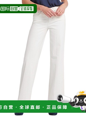 自营 NYDJ Teresa Winter白色阔腿牛仔裤-白色 美国奥莱直发