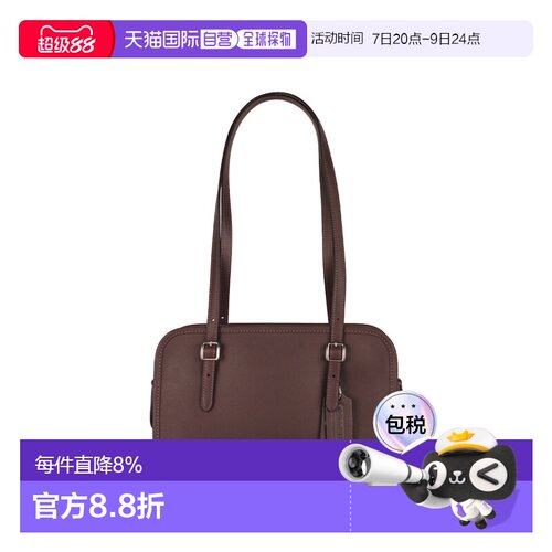 香港直邮COACH 专柜款Swing Zip女士皮质单肩手提包长柄复古保龄C