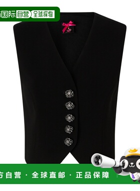 香港直邮PINKO 女士马甲 106593A2Q2Z99 SS2026 黑色 V领马甲