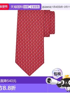 香港直邮Salvatore Ferragamo 网球印花领带 351329菲拉格慕