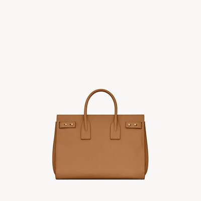 YSL圣罗兰 SAC DE JOUR系列女士肉桂牛皮革手提包