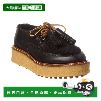 自营 tod'sTOD’s 皮革 & 羊毛厚底乐福鞋 - 黑色 美国奥莱直发