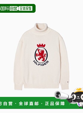 韩国直邮TOMMY HILFIGER 图案卷领毛衣 T12F7KPO680MT1Z00