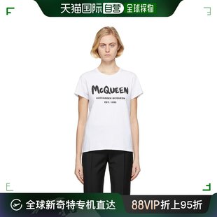 99新未使用 alexander T恤短袖 美国直邮 女士 印花 mcqueen