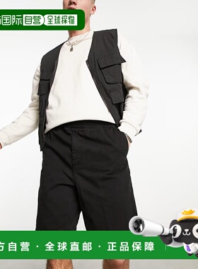 1h可退 香港直邮CARHARTT WIP 男士 flint jort 常规木匠水洗黑色