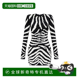 SS2025 1h可退 DFAR9344PC52EAB 香港直邮BALMAIN 黑 女士连衣裙