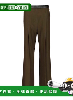 香港直邮LOEWE 女士休闲裤 S359Y04XHN4160 SS2026 绿色直筒裤