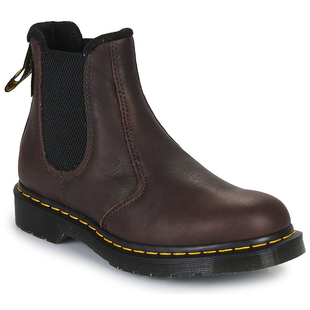 欧洲直邮dr. martens 女士红棕色皮革加棉复古时尚休闲百搭马丁靴