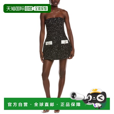 自营retrofeteRetrofête Merti Mini Dress - black 美国奥莱直