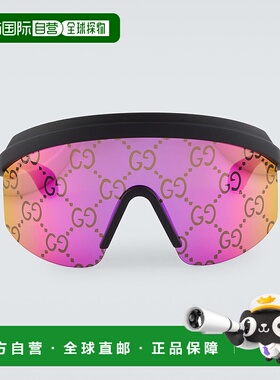 1h可退 香港直邮潮奢 Gucci 古驰 男士 GG 面具太阳眼镜 colorful