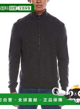 自营Amicale Cashmere Plaited Zip Cashmere Zip Sweater - gray