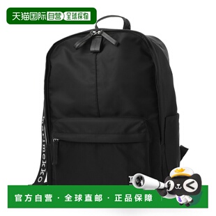 日本直邮Marimekko 女士黑色双肩包 货号 093325 009 拉链封口 纯