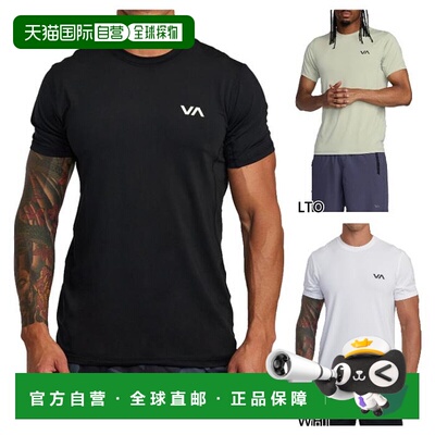日本直邮RVCA 男士 VA SPORT VENT SS 训练 T 恤短袖上衣白/黑/卡