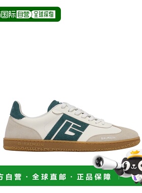 香港直邮Balmain Swan 绒面革和光滑皮革运动鞋 FM1VI360LCWE