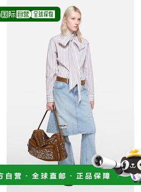 欧洲直邮ACNE（艾克妮） 条纹衬衫配围巾长袖