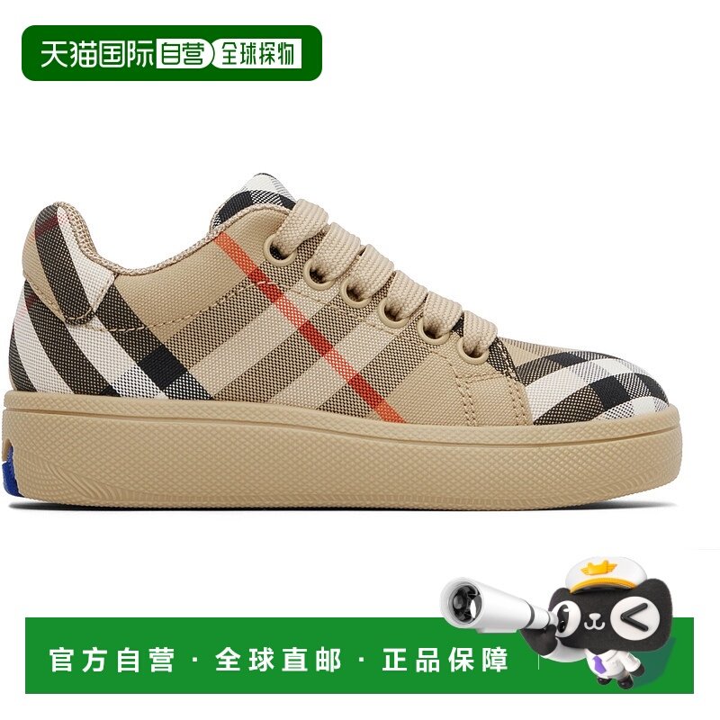1h可退 香港直邮潮奢 Burberry 巴宝莉 女童 驼色格纹儿童运动鞋,童鞋/婴儿鞋/亲子鞋,运动鞋,淘宝优惠券,粉丝福利购,淘宝优惠卷