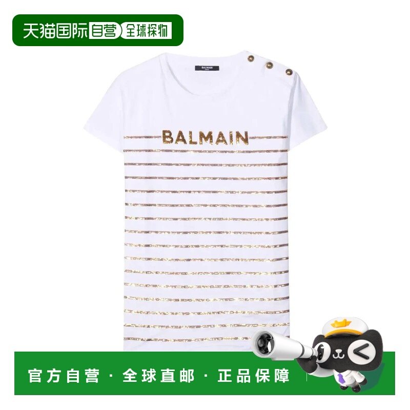 1h可退 香港直邮Balmain 巴尔曼 女童 and Polos T恤白色T恤童装,童装/婴儿装/亲子装,T恤,淘宝优惠券,粉丝福利购,淘宝优惠卷
